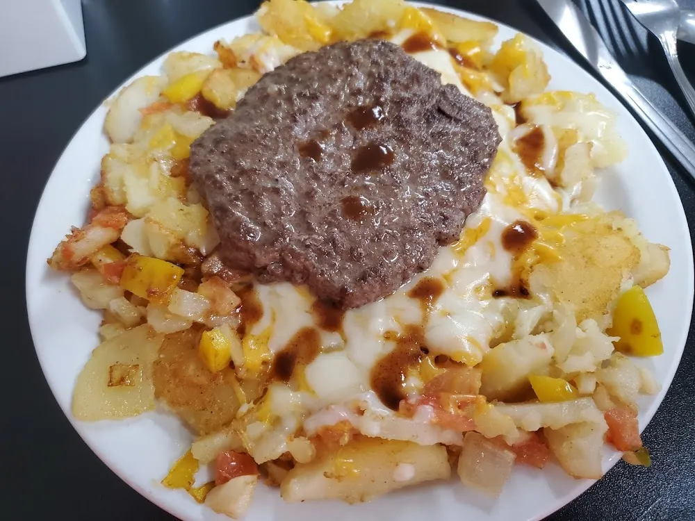 JB's Potato with a Beef Paddy